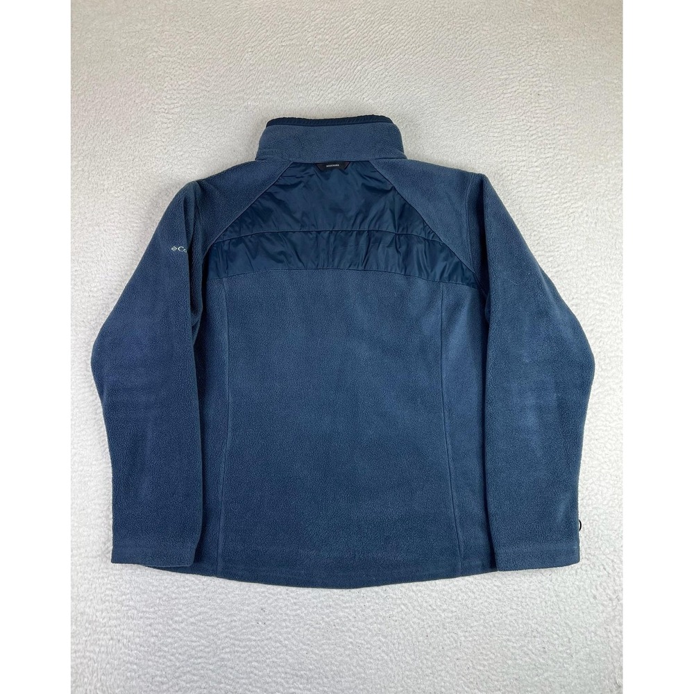 Columbia Jacket Womens Plus 1X Blue Fleece Interchange Full Zip Quilted Outdoor - Picture 2 of 11